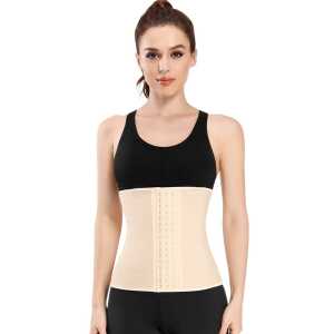9 Steel Bones Hook and Eye Latex Corset