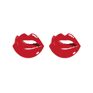 Sexy Red Lips Nipple Cover