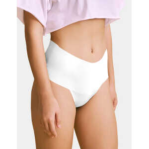 White Sexy Ice Silk High Waist Seamless Panty