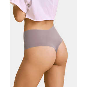 Purple Sexy Ice Silk High Waist Seamless Panty