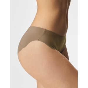 Brown Sexy Ice Silk Wavy Edge Seamless Panty