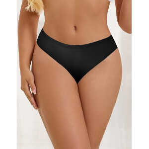 Black Sexy High Elastic Low Waist Seamless Panty