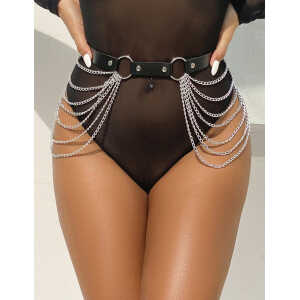 All-match trend metal tassel dark punk chain belt