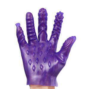 Silicone flirting multi-textured glove
